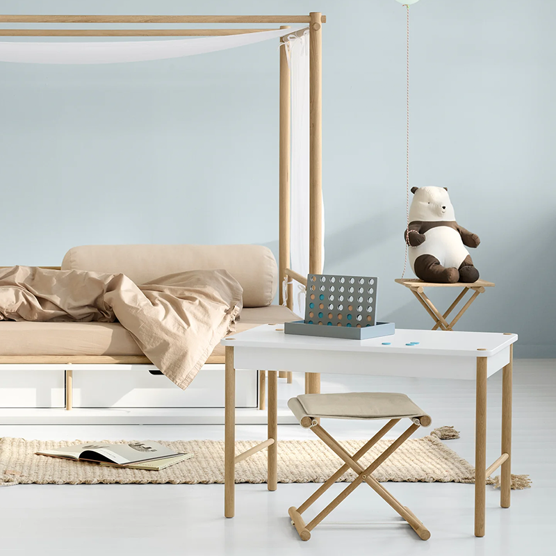 Oliver Furniture Tabouret pour tout-petits « Camp » Chêne/Non teinté