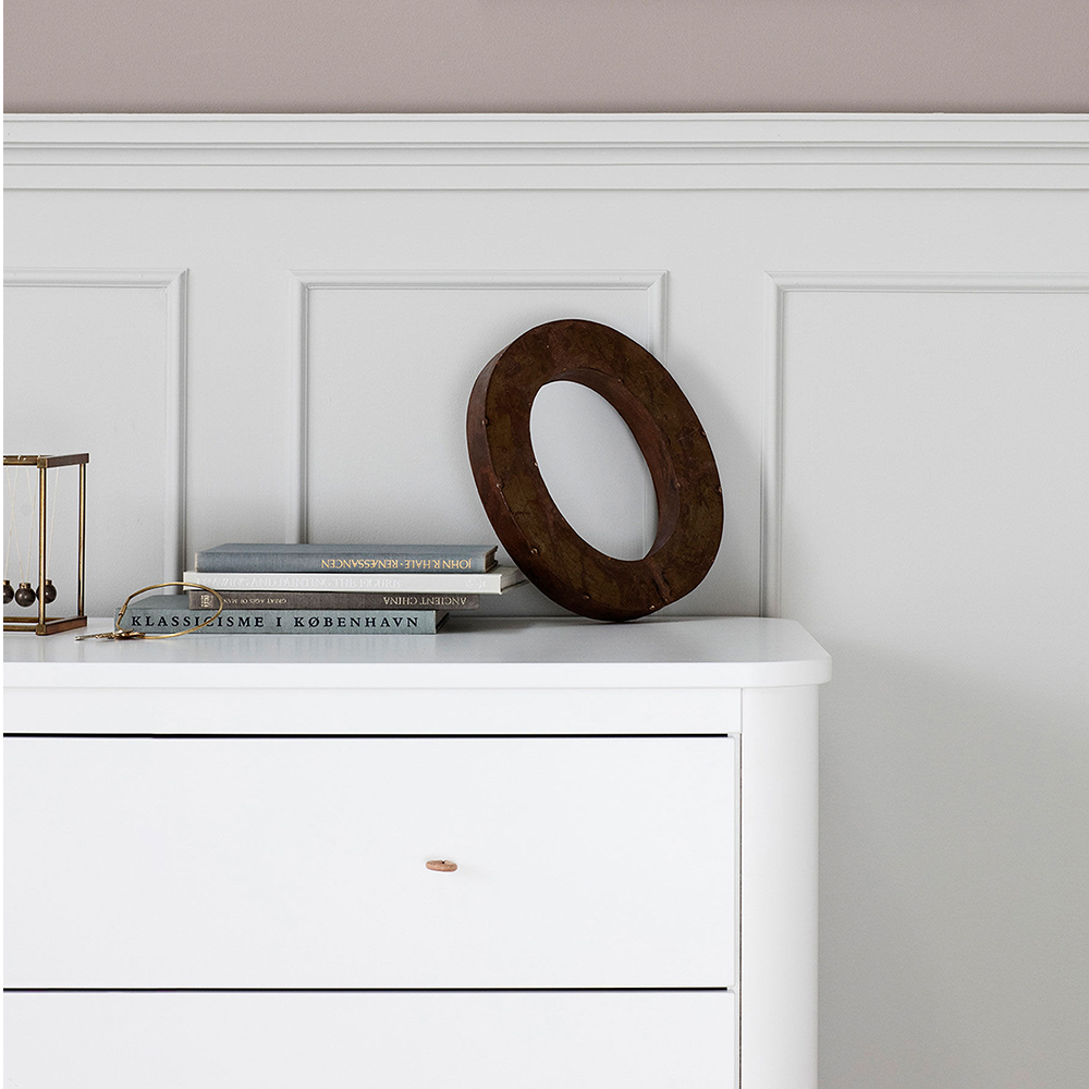 Oliver Furniture Wood Chest of Drawers with 3 Drawers White