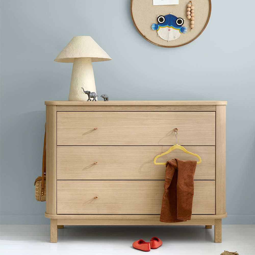 Oliver Furniture  Wood Wickelkommode mit 3 Schubladen Eiche - Online MY SNOWFLAKE