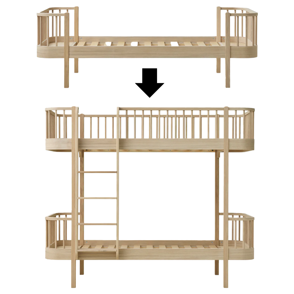 Oliver Furniture  Umbauset Wood Original Einzelbett zum Etagenbett Eiche