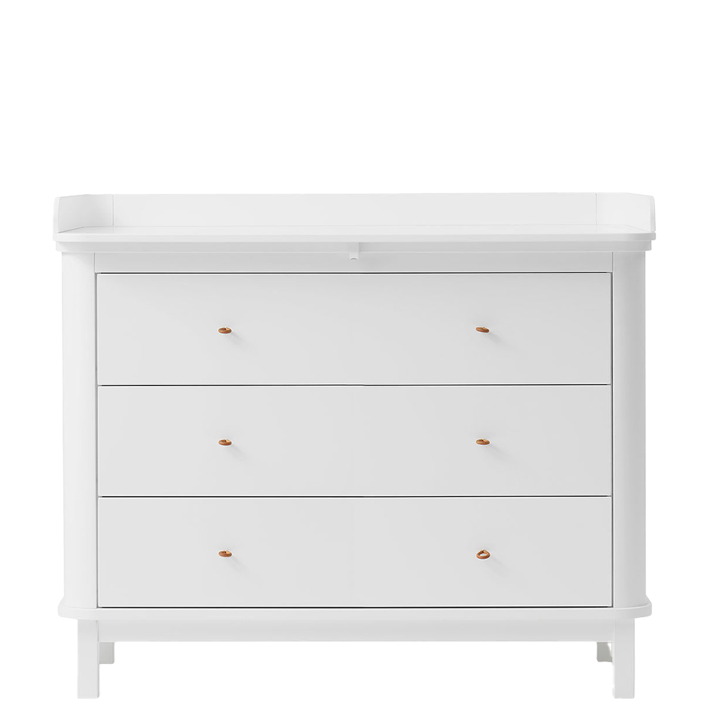 Oliver Furniture  Wood Wickelkommode mit 3 Schubladen Weiss - Online MY SNOWFLAKE