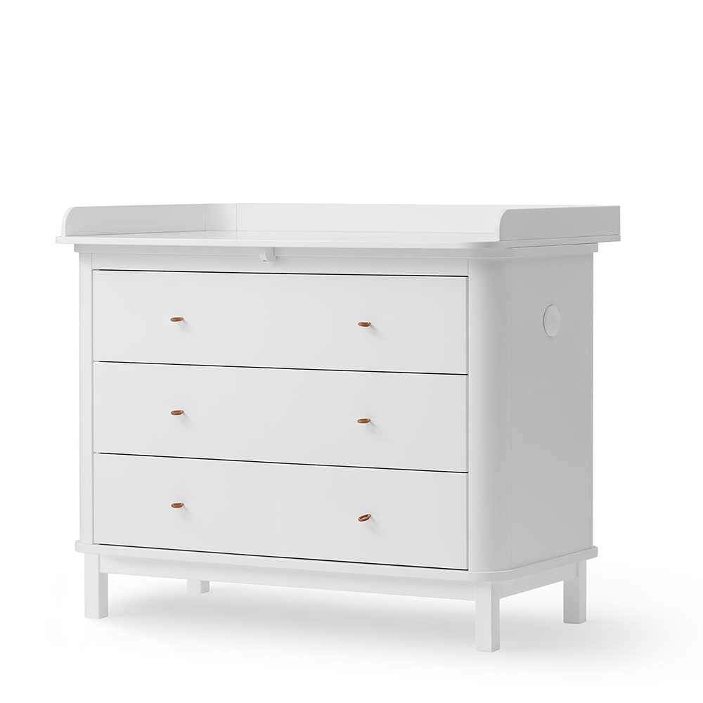 Oliver Furniture  Wood Wickelkommode mit 3 Schubladen Weiss - Online MY SNOWFLAKE