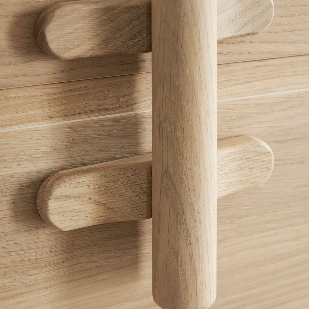 Ausstellungsstück Oliver Furniture  Wood Mini+ Babybett Eiche mit Himmelstange und Betthimmel - Online MY SNOWFLAKE