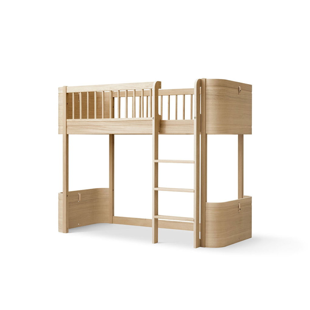 Oliver Furniture Kit de conversion Wood Mini+ Basic en lit mezzanine mi-hauteur Chêne