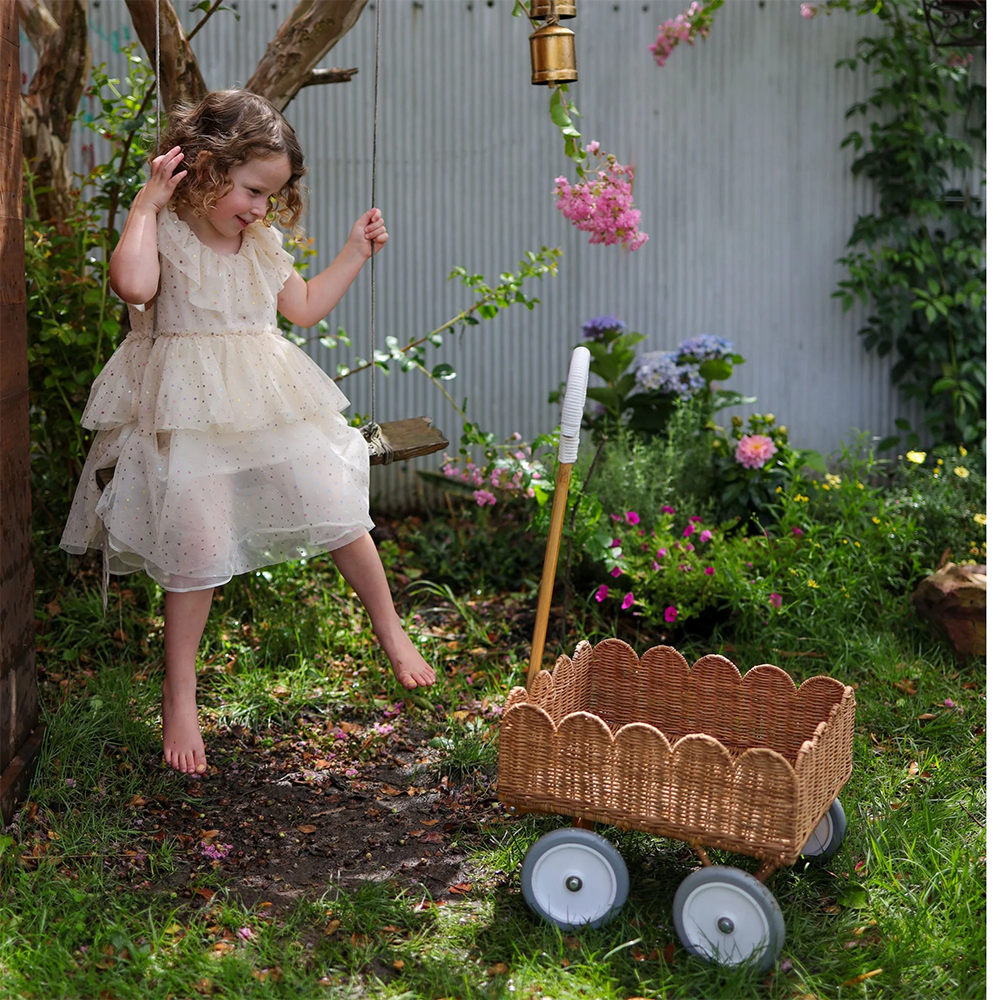 Olli Ella Chariot de plage 'Petal Wonder' Natural