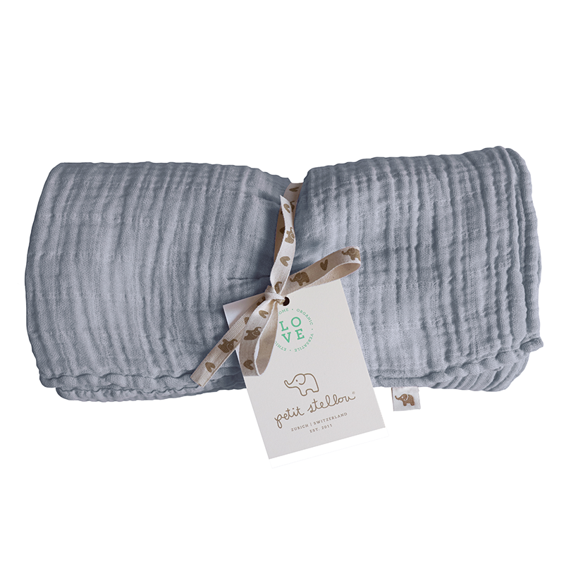 Petit Stellou  Mulltuch Nooshi Blanket  Elephant - Online MY SNOWFLAKE