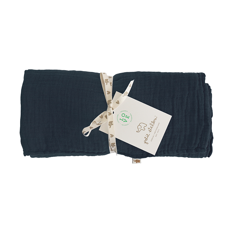 Petit Stellou  Mulltuch Nooshi Blanket  Midnight - Online MY SNOWFLAKE