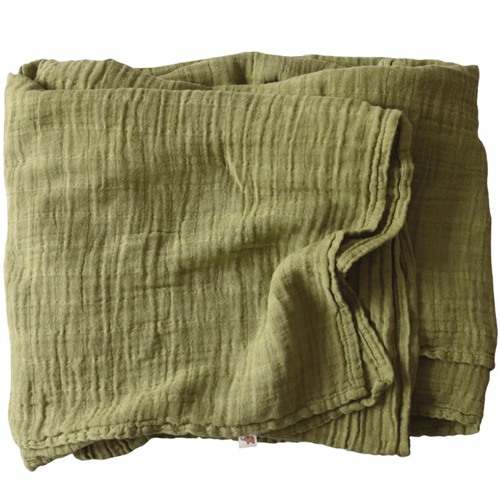 Petit Stellou Mulltuch Nooshi Blanket Olive - Online MY SNOWFLAKE