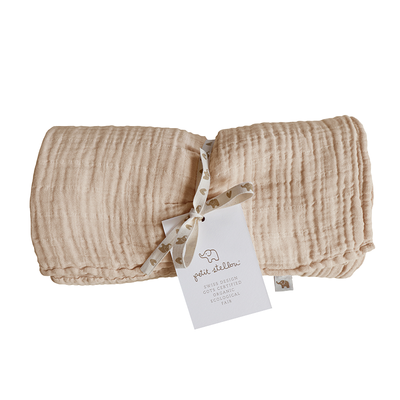 Petit Stellou  Mulltuch Nooshi Blanket  Sand - Online MY SNOWFLAKE