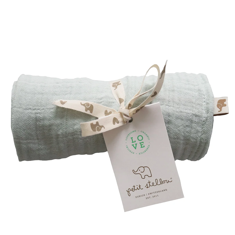 Petit Stellou  Mulltuch Nooshi Cuddle Seafoam - Online MY SNOWFLAKE
