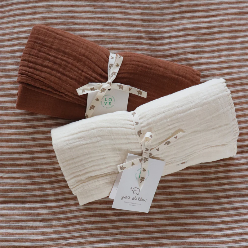 Petit Stellou Couverture Nooshi en mousseline Hazel