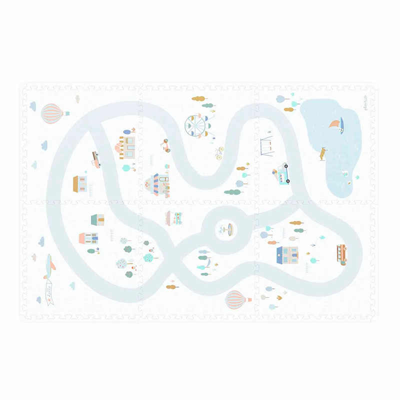 Play&Go 2 in 1 Puzzlematte 'EEVAA' doppelseitig Dorf
