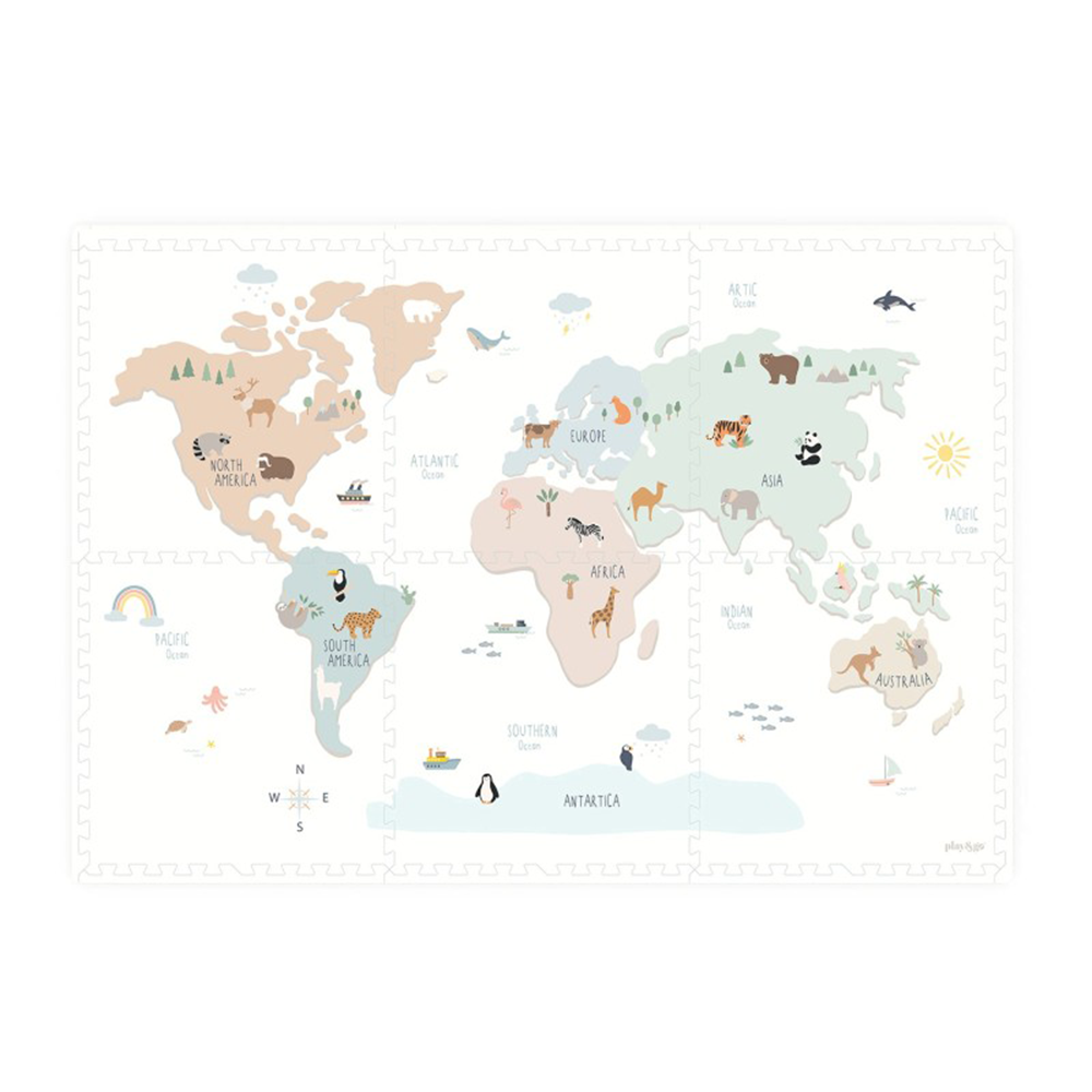 Play&Go 2 in 1 Puzzlematte 'EEVAA' doppelseitig Weltkarte - Online MY SNOWFLAKE