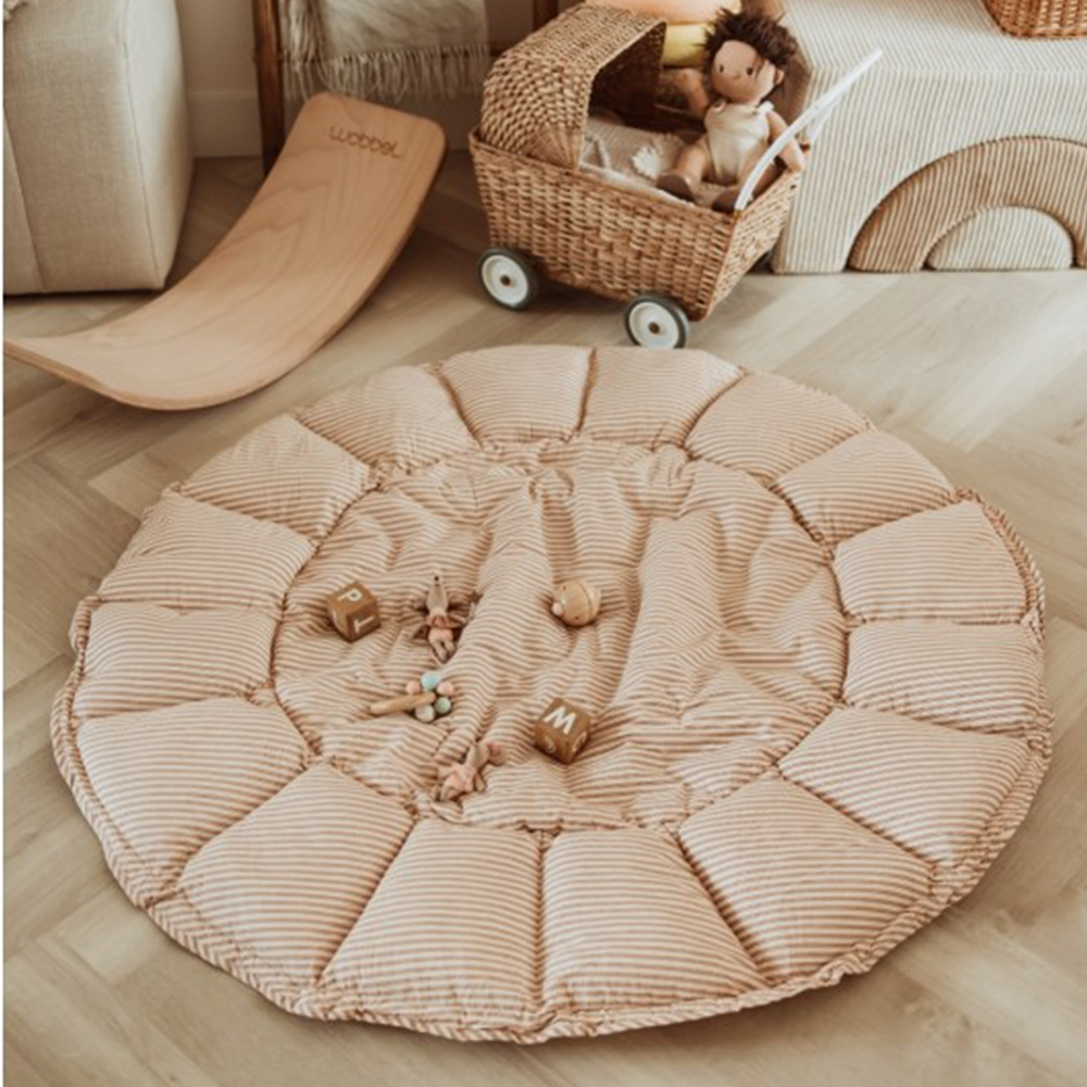 Play&Go  3 in 1 Spielmatte  'Coco' Organic Stripes Brown