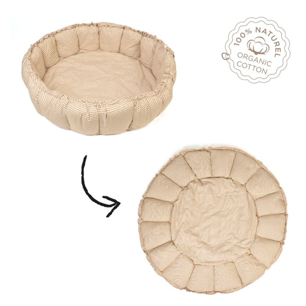 Play&Go  3 in 1 Spielmatte  'Coco' Organic Stripes Brown