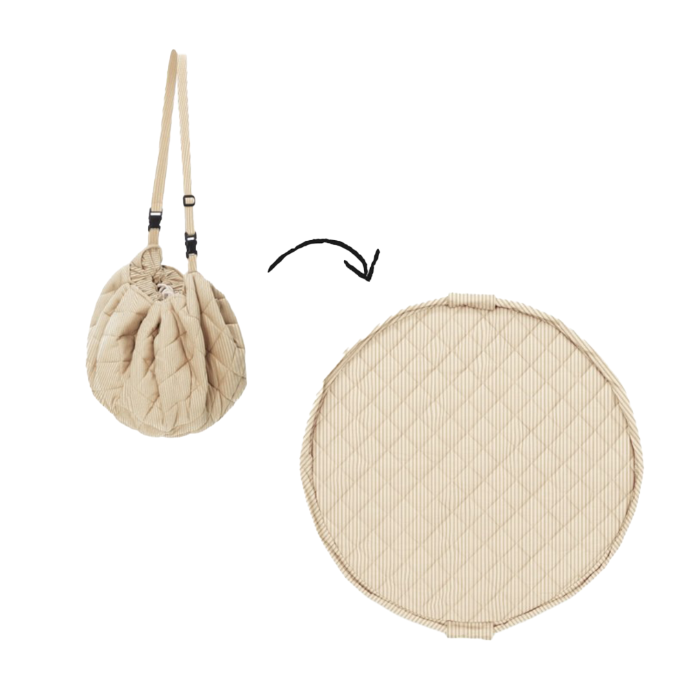 Play&Go  3 in 1 Spielmatte  Soft Stripes Brown - Online MY SNOWFLAKE