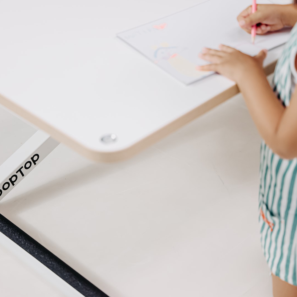 Bureau enfant réglable en hauteur Poptop Blanc