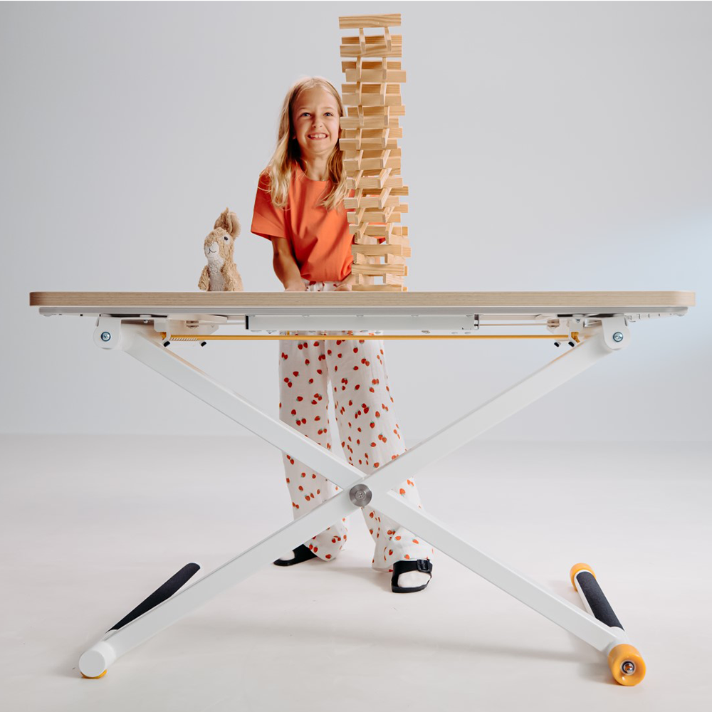 Bureau enfant réglable en hauteur Poptop Blanc