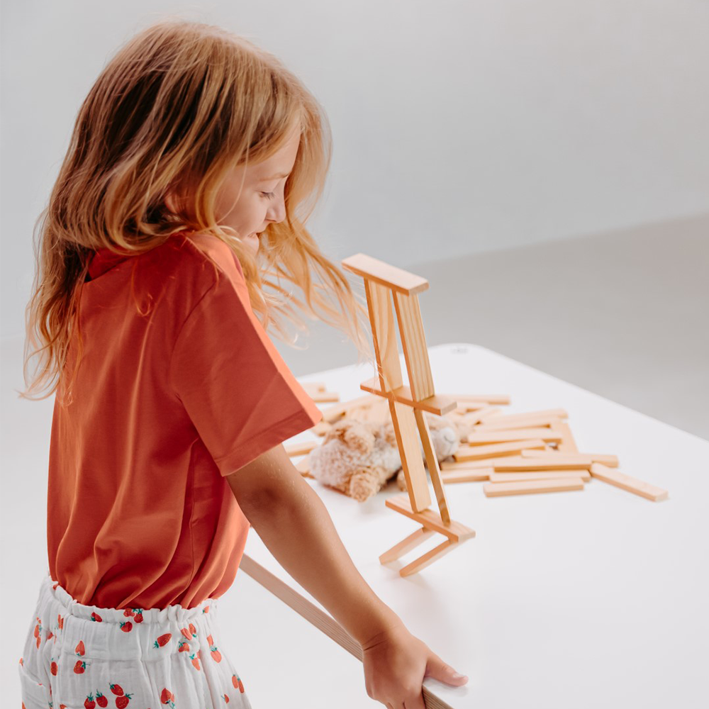 Bureau enfant réglable en hauteur Poptop Blanc