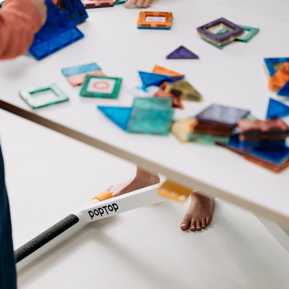 Bureau enfant réglable en hauteur Poptop Blanc