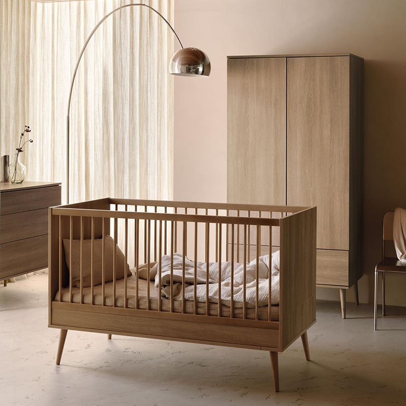 Quax Baby- und Kinderbett 70 x 140 'Flow' Honey Ash - Online MY SNOWFLAKE