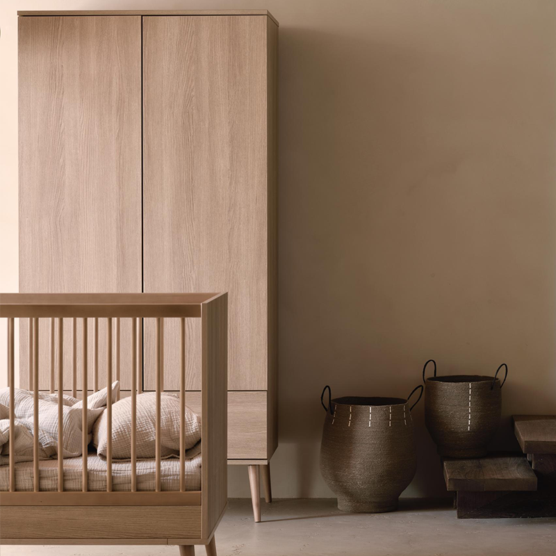 Quax Baby- und Kinderbett 70 x 140 'Flow' Honey Ash - Online MY SNOWFLAKE