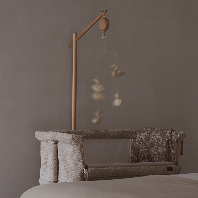 Quax Beistellbett 'Side-by-Side' Naturel Bouclé Sheep