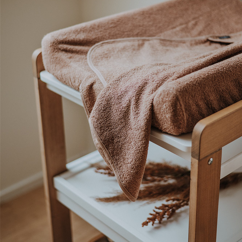 Quax Hooded Towel and Washcloth Coral