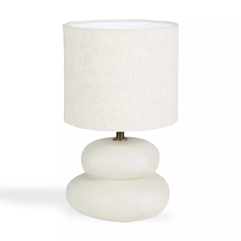 Tischlampe mit Lampenschirm in Beige von Quax.