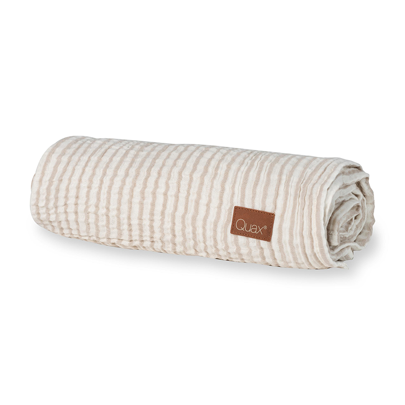 Quax Couverture en mousseline « Natural Collection » à rayures