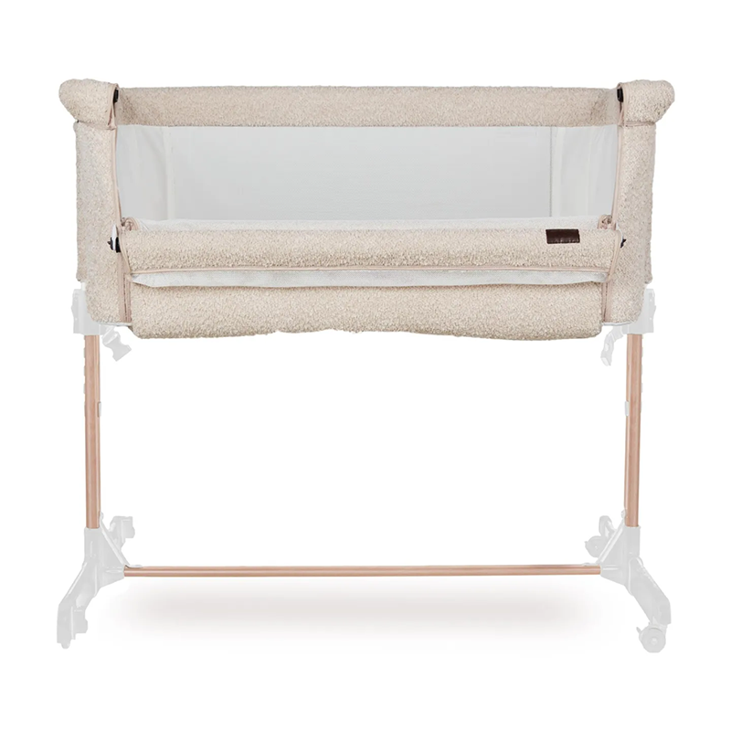 Quax Beistellbett 'Side-by-Side' Naturel Bouclé Sheep