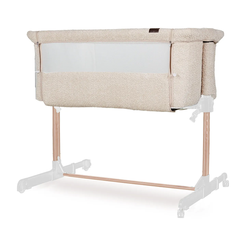 Quax Beistellbett 'Side-by-Side' Naturel Bouclé Sheep
