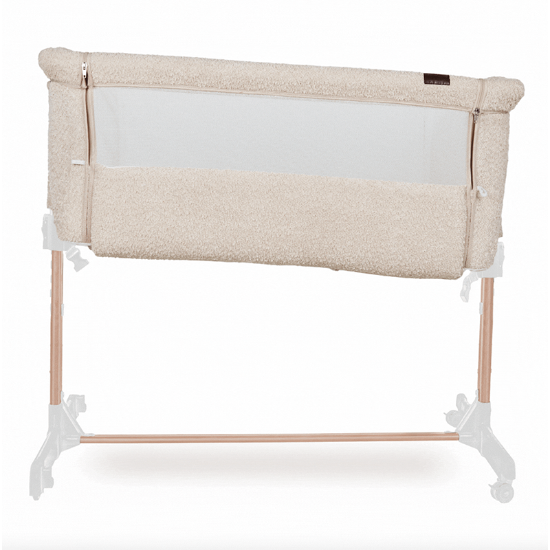 Quax Beistellbett 'Side-by-Side' Naturel Bouclé Sheep