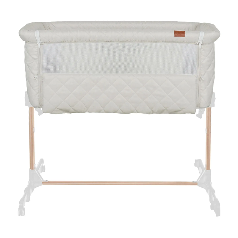 Quax Beistellbett 'Side-by-Side' Naturel Quilted Clay
