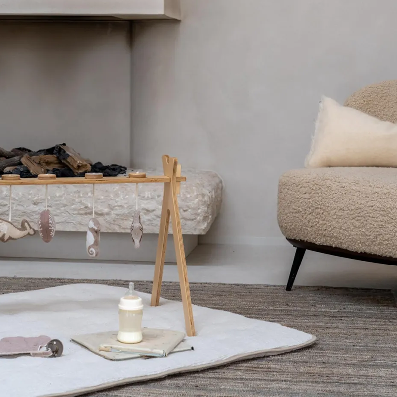 Tapis de jeu réversible en mousseline Quax 'Natural Collection' Clay