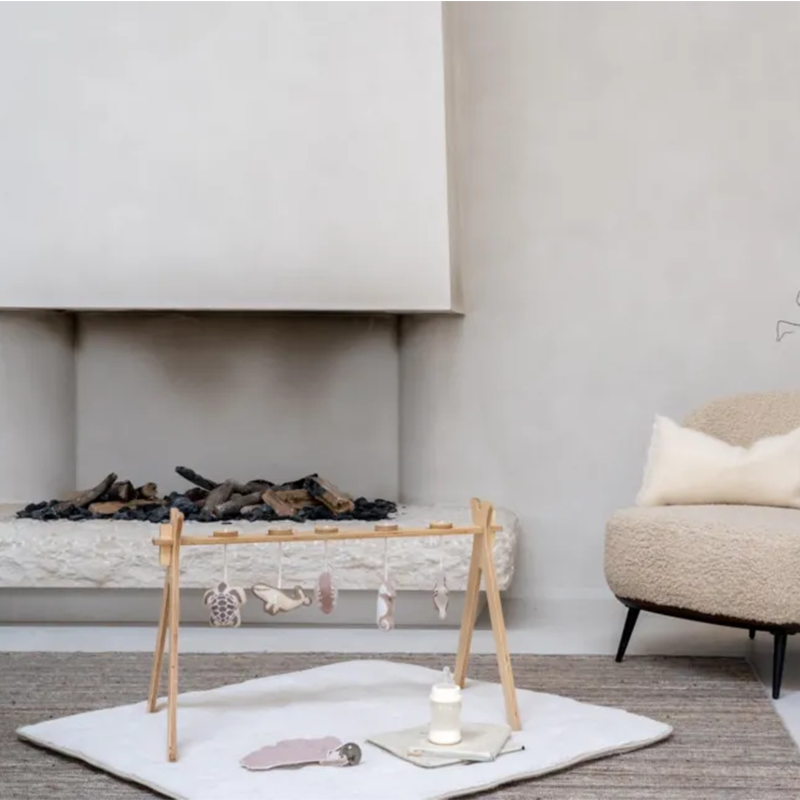 Tapis de jeu réversible en mousseline Quax 'Natural Collection' Clay