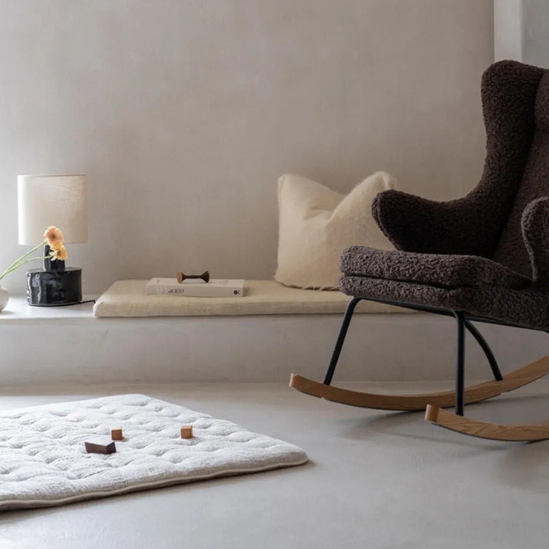 Tapis de jeu réversible en mousseline Quax 'Natural Collection' Clay