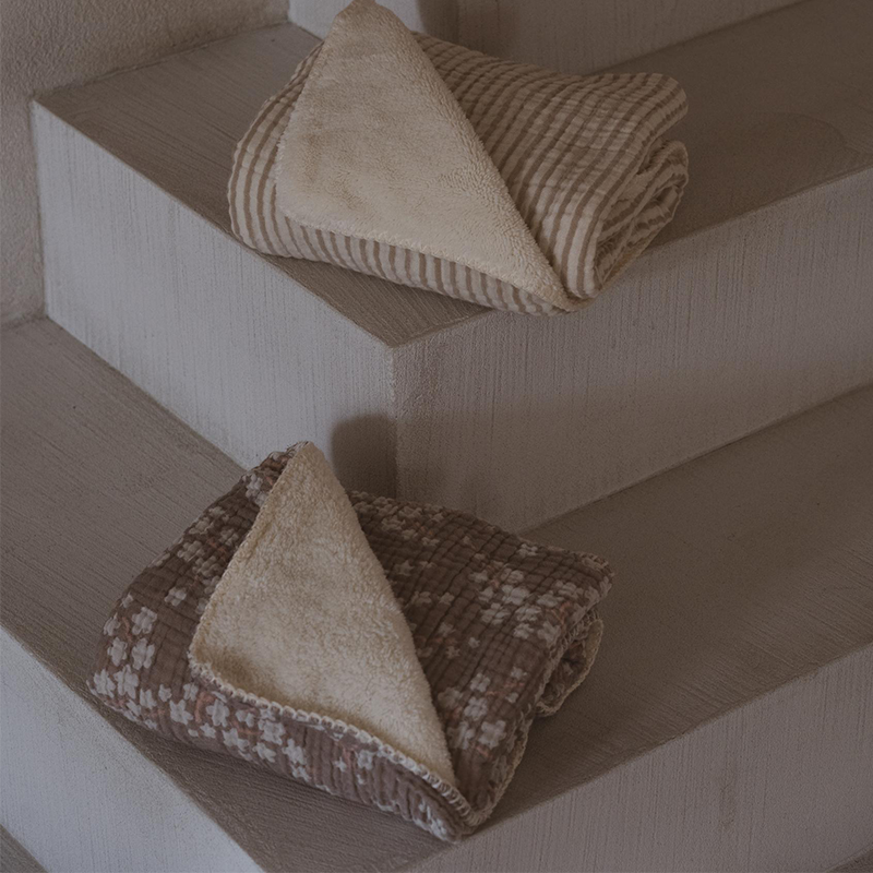 Quax Teddydecke für Neugeborene 'Natural Collection' Blossom