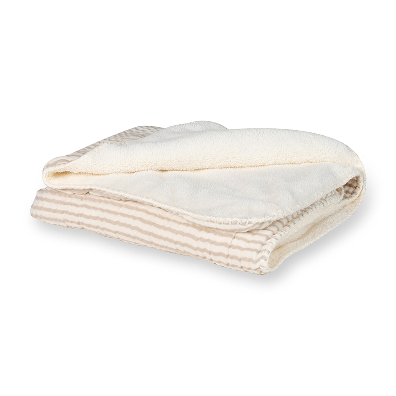 Quax Teddydecke für Neugeborene 'Natural Collection' Stripes