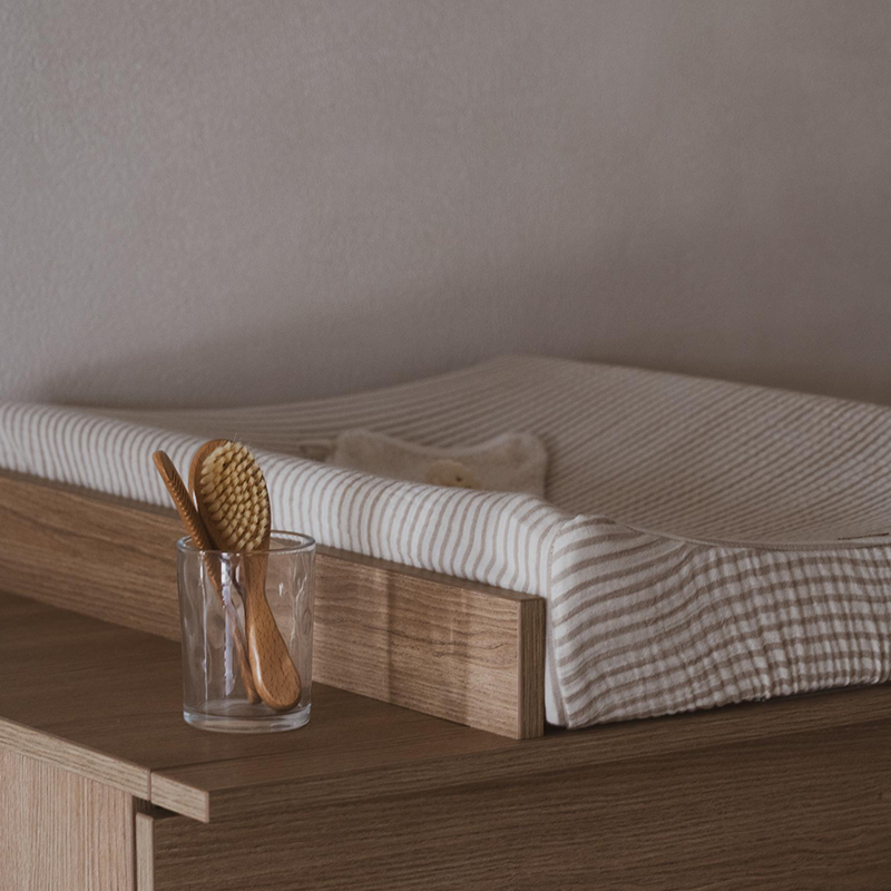 Quax Musselin Wickelkissenbezug 'Natural Collection' Stripes