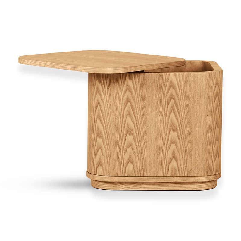 Beistelltisch aus Holz mit abnehmbarer Tischplatte von Quax. 
