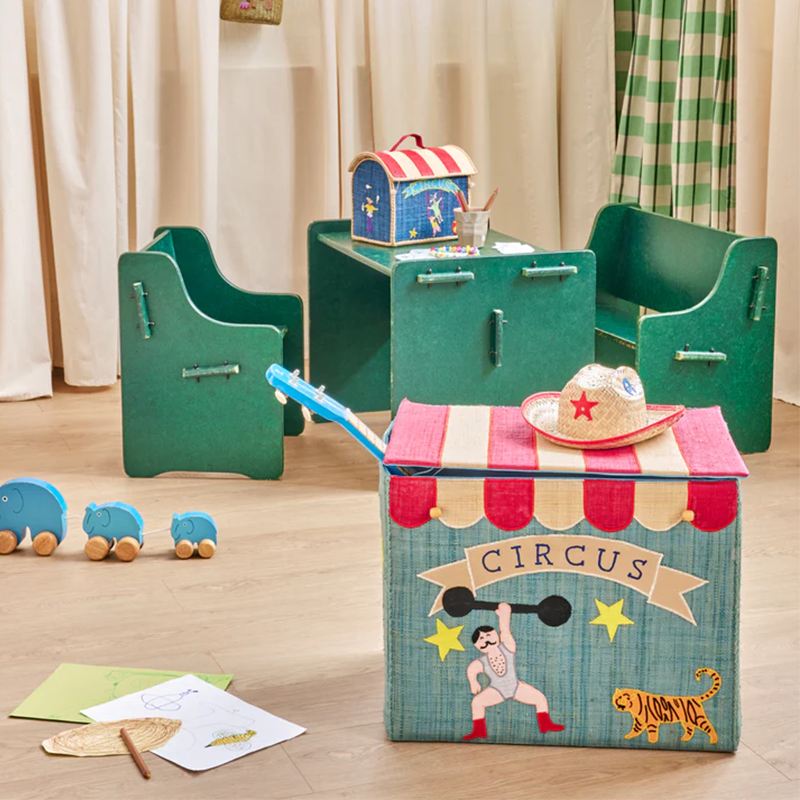 Rice Faltbarer Aufbewahrungskorb Raffia 'Circus' Extra Large - Online MY SNOWFLAKE