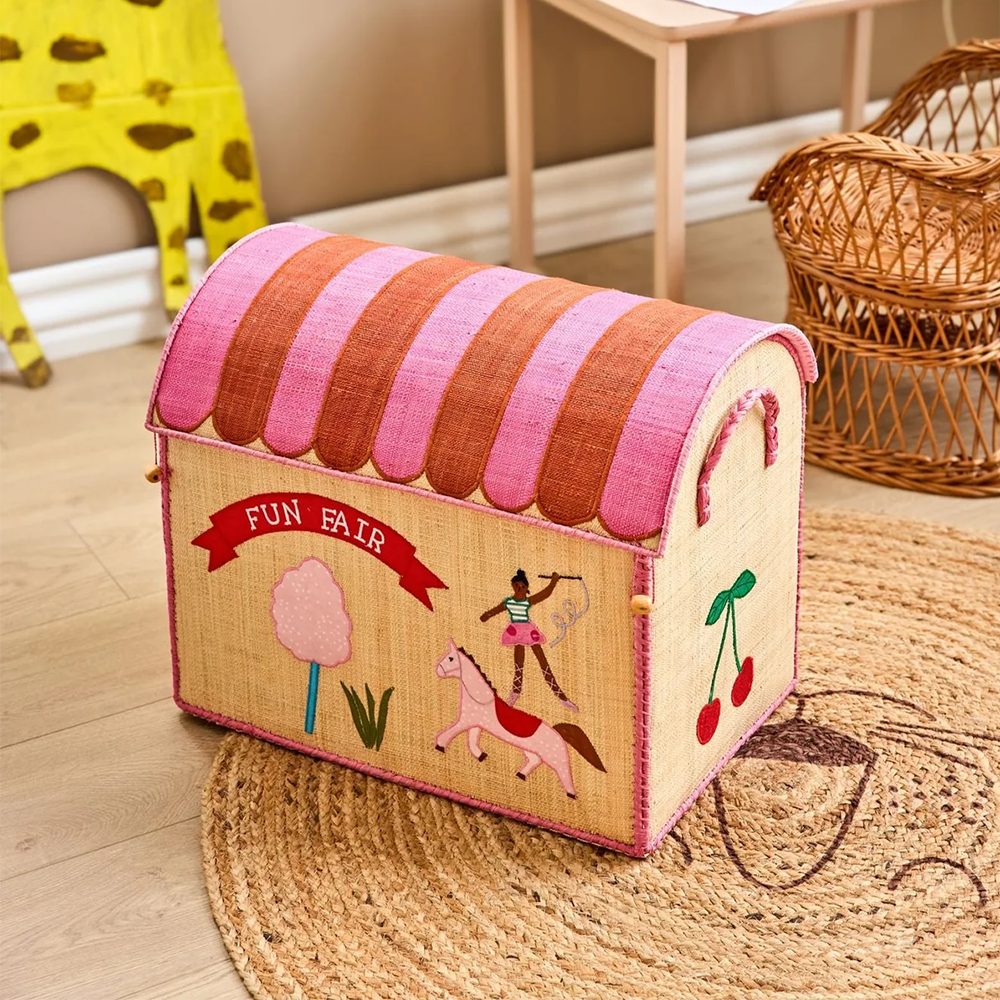 Rice Aufbewahrungskorb Gross 'Fun Fair' Pink - Online MY SNOWFLAKE
