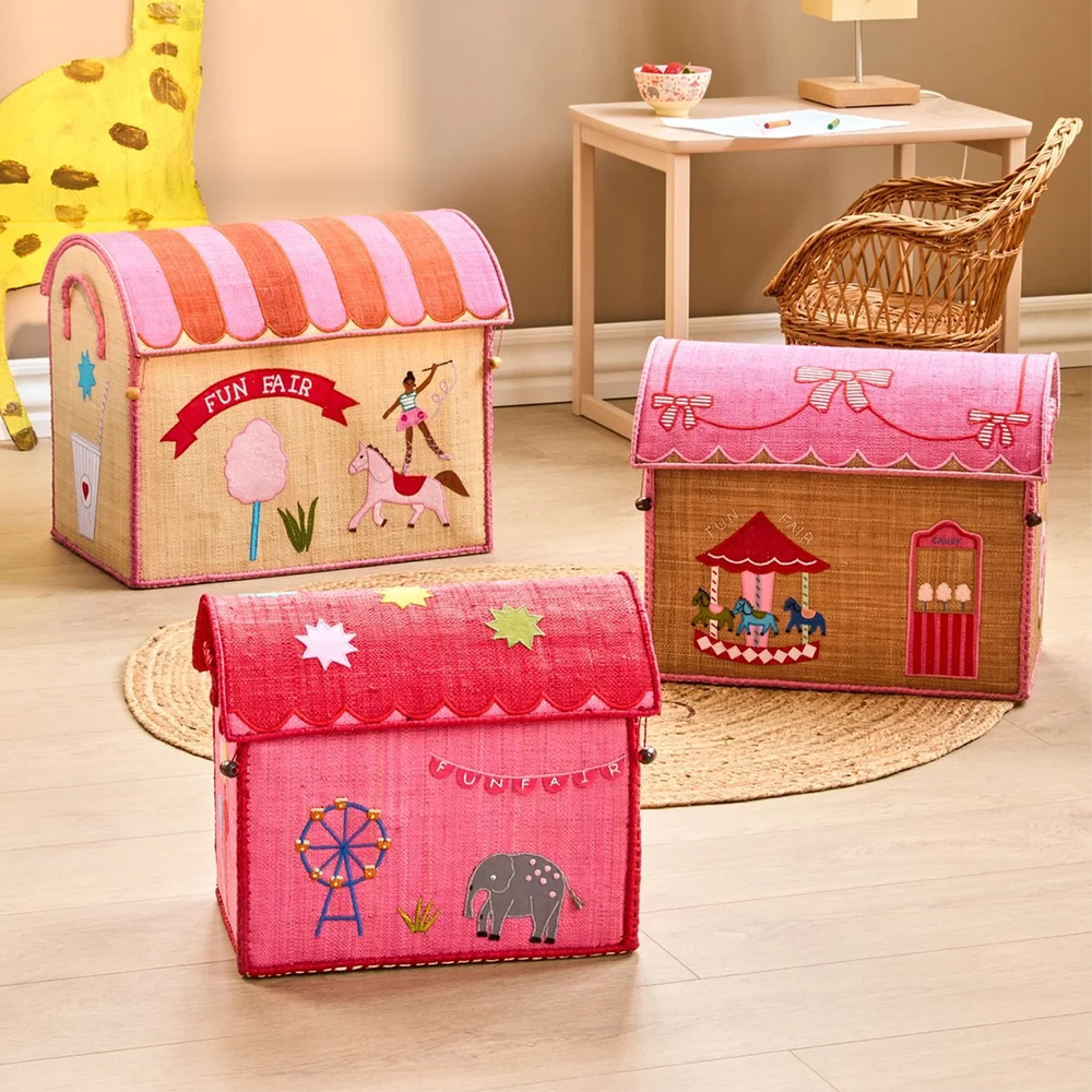 Rice Aufbewahrungskorb Klein 'Fun Fair' Pink - Online MY SNOWFLAKE