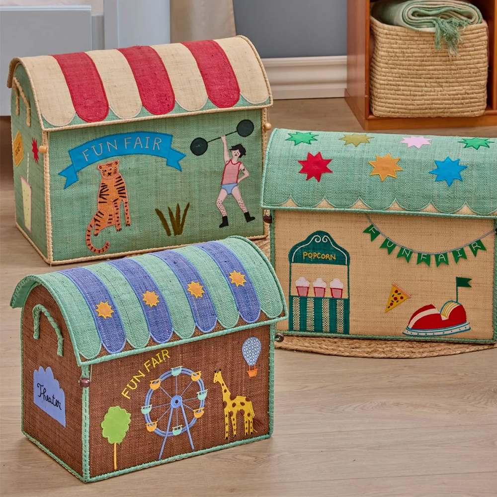 Panier de rangement Rice petit « Fun Fair » Menthe