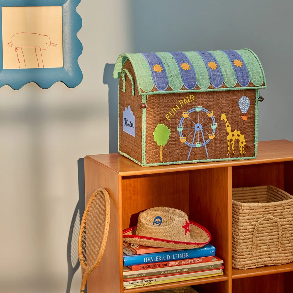 Panier de rangement Rice petit « Fun Fair » Menthe