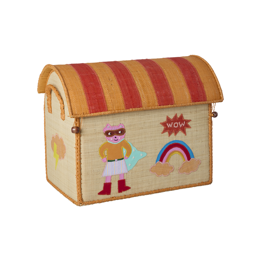 Rice Petit panier de rangement « Hero » rose