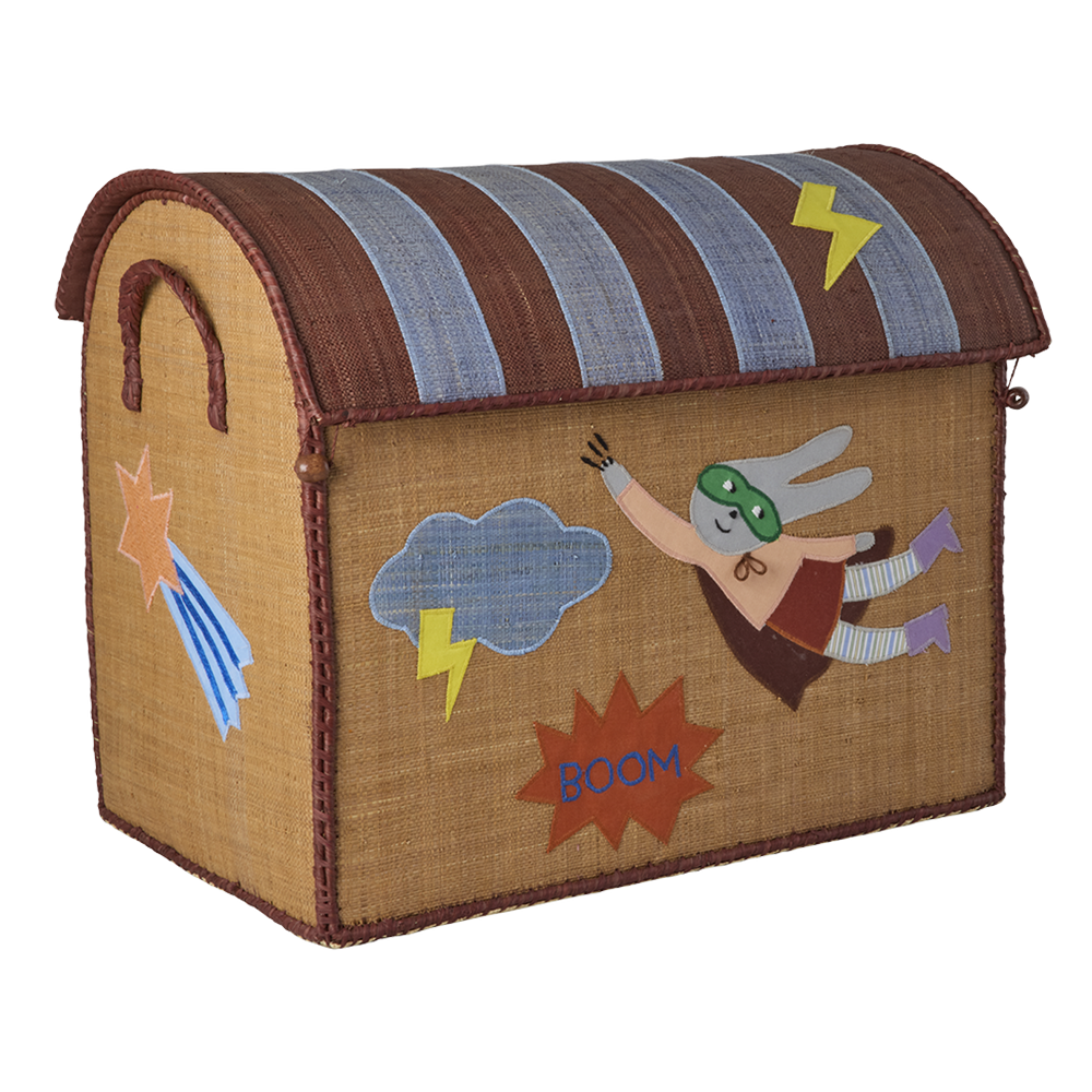 Rice panier de rangement grand modèle « Hero » bleu