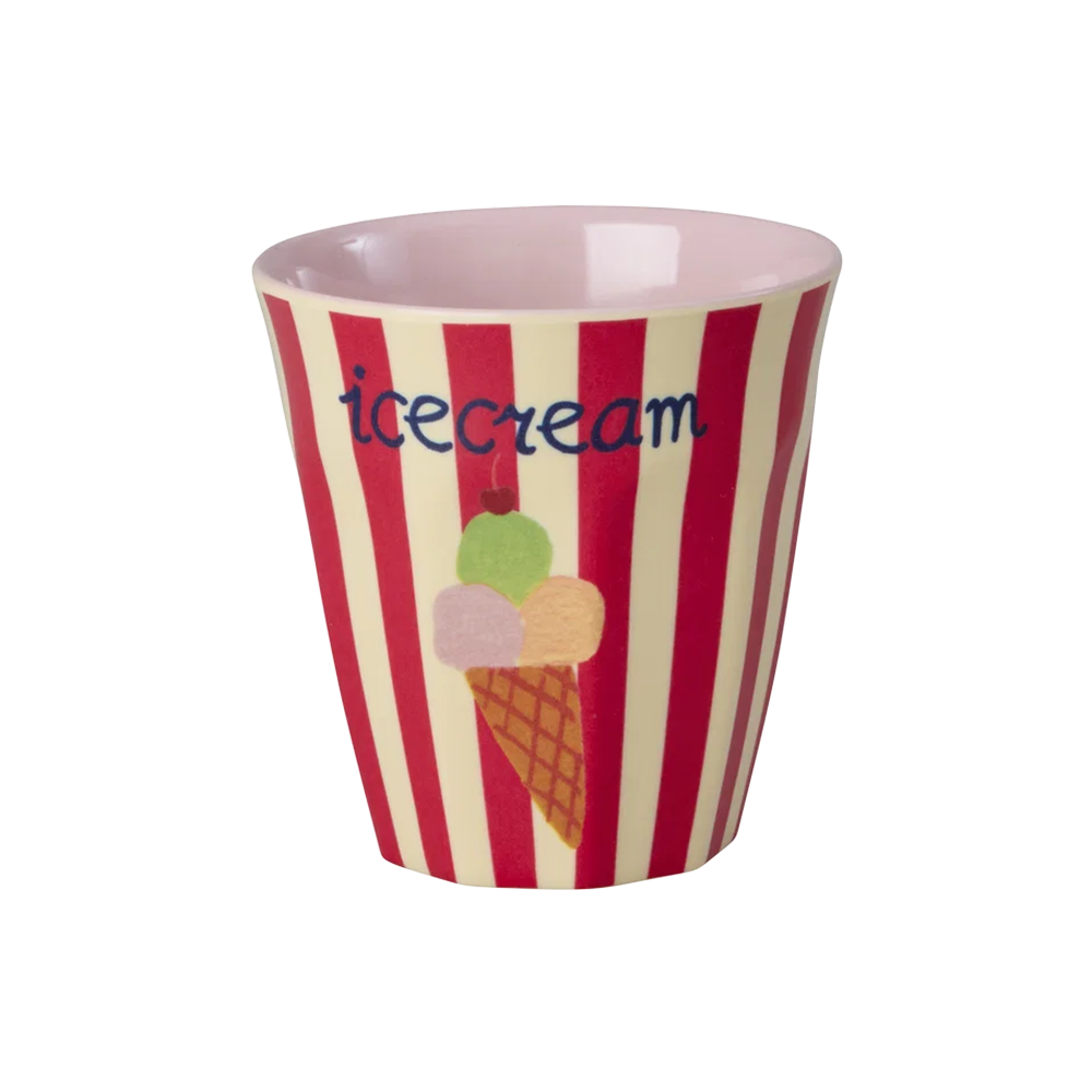 Rice Melamin Becher Klein 'ABC' Ice Cream Print