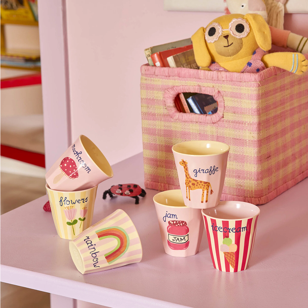 Rice Melamin Becher Klein 'ABC' Flower Print